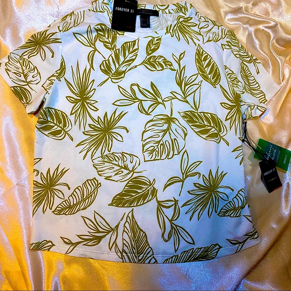 Forever 21 Tropical Leaf TShirt